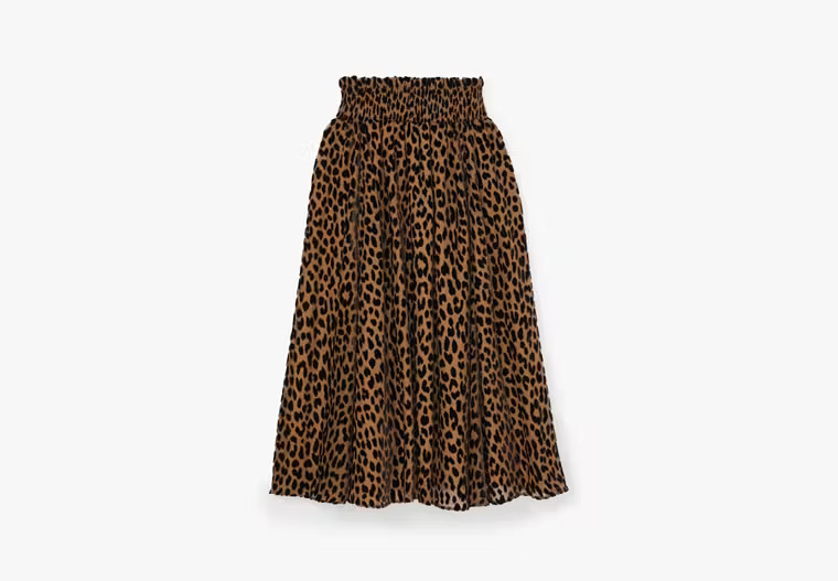 Kate Spade Modern Leopard Skirt, Light Tobacco - XXS | Kate Spade Outlet