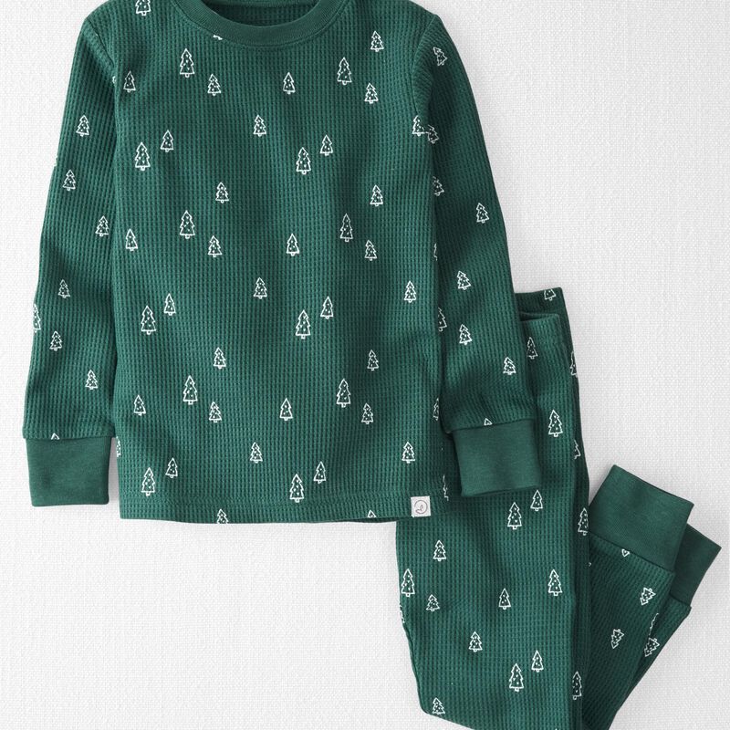 Toddler Waffle Knit Evergreen Trees Pajamas Set | Carter's