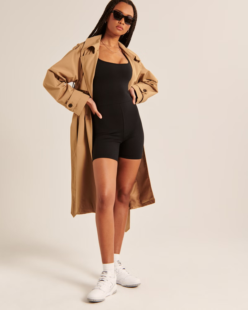 Ponte Unitard Romper | Abercrombie & Fitch (US)