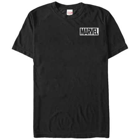 Men s Marvel Mini Logo Graphic Tee Black 2X Large | Walmart (US)