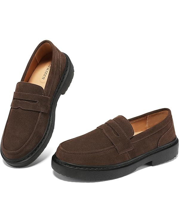 BEAUSEEN Women's Suede Penny Loafers Casual Lightweight Slip On - Comfortable Walking Shoes,Chic ... | Amazon (US)