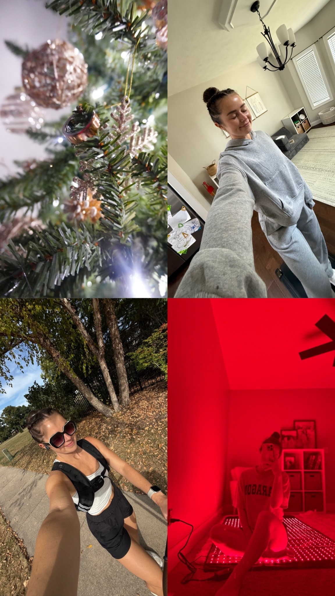 Four health things I didn’t plan on obsessing over but here I am ending the year still obsessing over them :) 

Our ring - literally couldn’t live without I love it sm 
Walking pad - my steps are easily hit bc of this 
Weighted vest - my fave for walking & adding to leg day 
Red light therapy in general - an investment but something that has so many benefits 