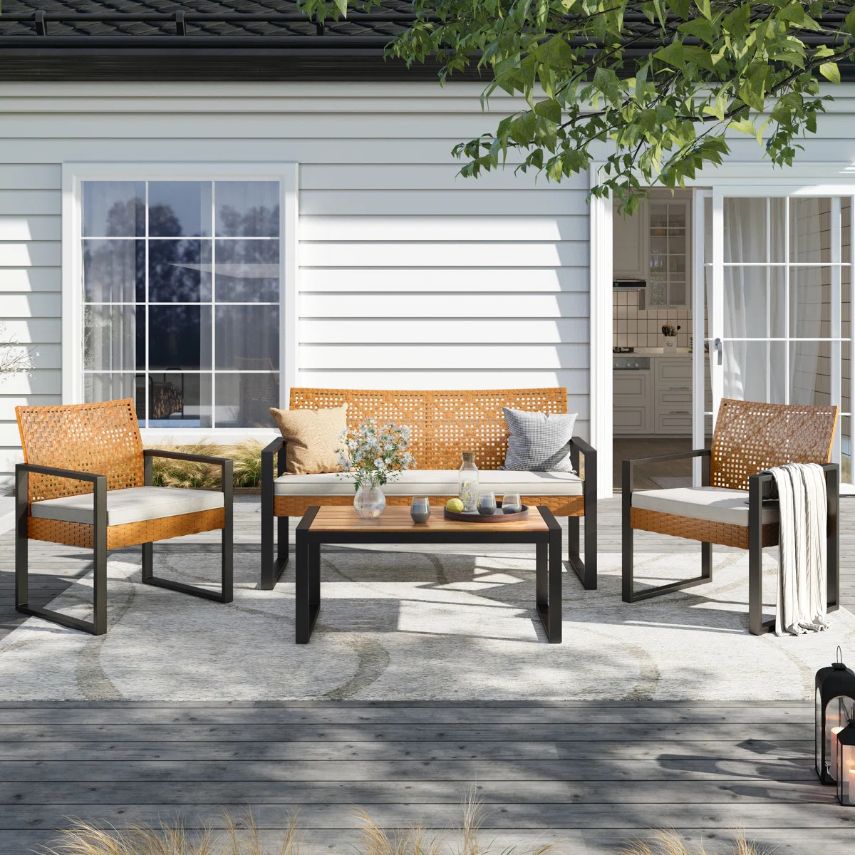 Darb 4 - Person Seating Group with Cushions | Wayfair UK