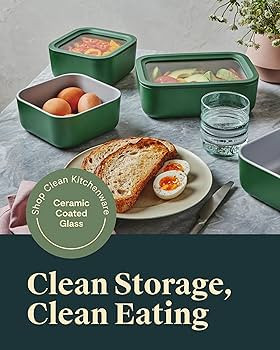 Caraway 13pc Glass Food Storage Container Set - Easy to Store, Non Toxic Lunch Box - with Glass L... | Amazon (US)