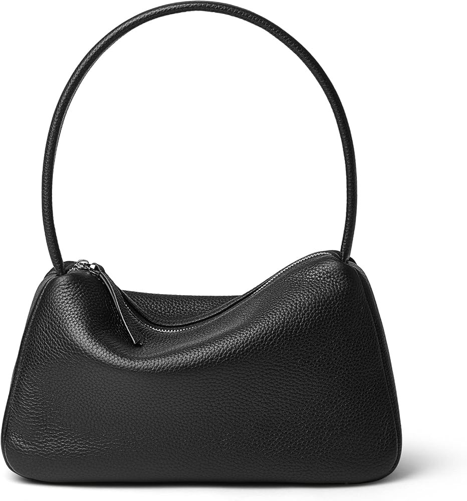 Daiblueland Small Leather Shoulder Bag For Women Luxury Clutch Tote Purse With Zipper Closure | Amazon (US)