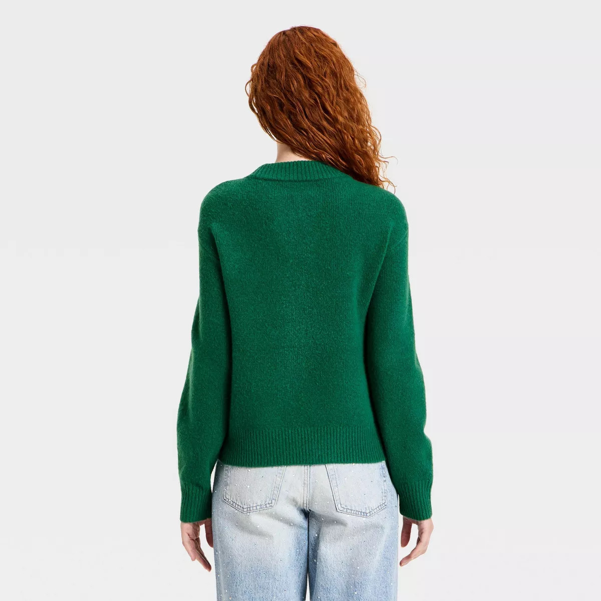 Women's Alpine Crewneck Pullover Sweater - Universal Thread™ Dark Green XS | Target