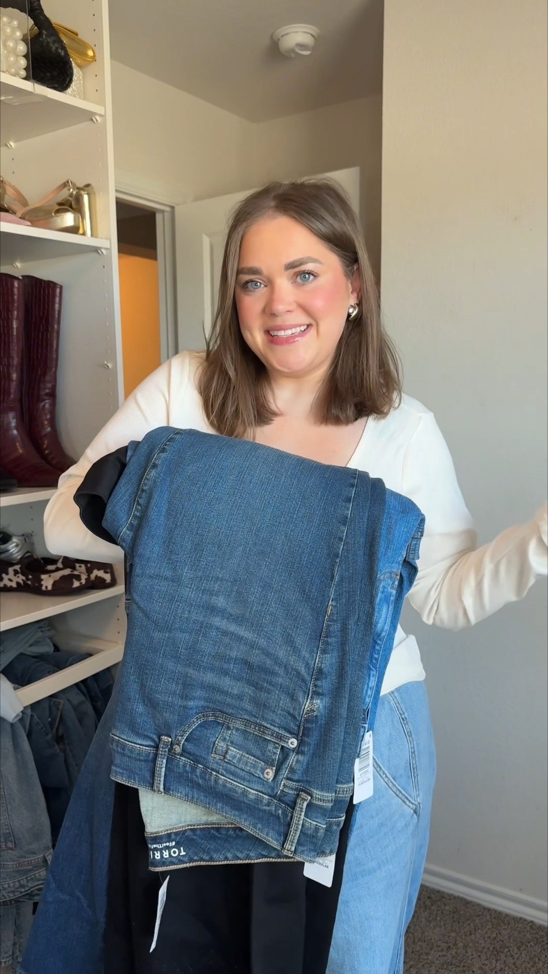 Torrid jeans wearing size 16 or size 1 in everything. Cuffed jeans barrel jeans plus size denim 

#LTKPlusSize