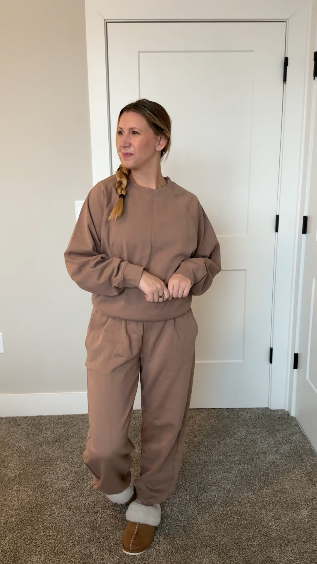 Snow day uniform 🤎❄️
Comfy but still cute enough for errands

Too - M
Bottoms - M (could do a S)

#momoutfits #snowdayoutfits 

#LTKSaleAlert #LTKTravel #LTKootd