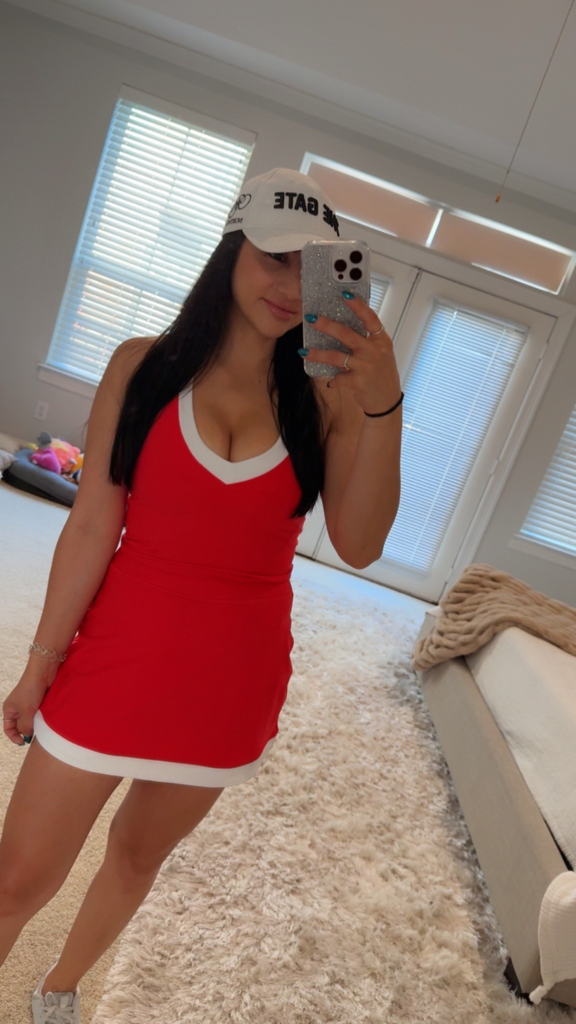 Red and white golf outfit! 
Medium top 
Small bottoms 

#LTKActive #LTKFindsUnder50