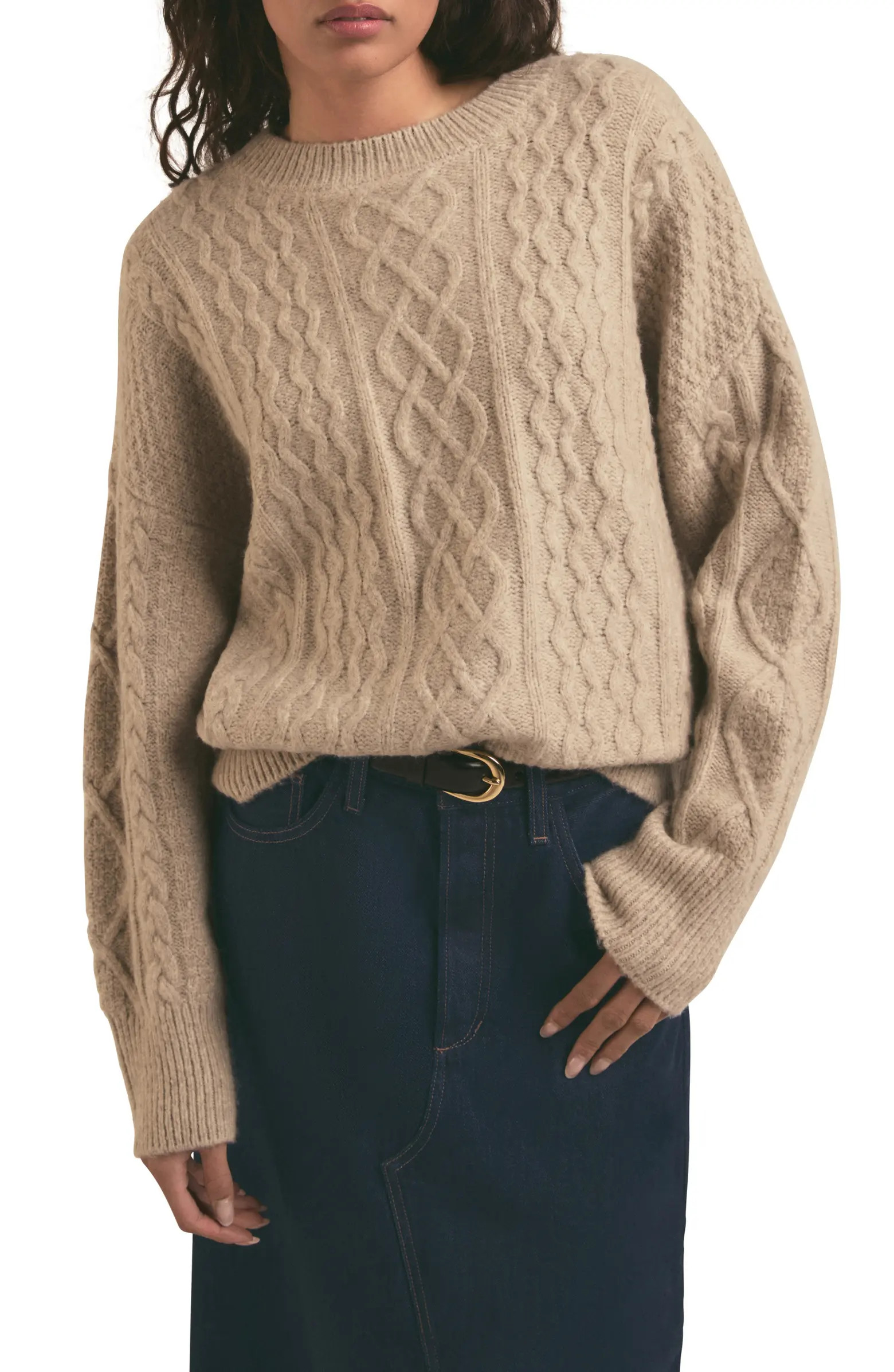Favorite Daughter Oversize Cable Knit Sweater | Nordstrom | Nordstrom