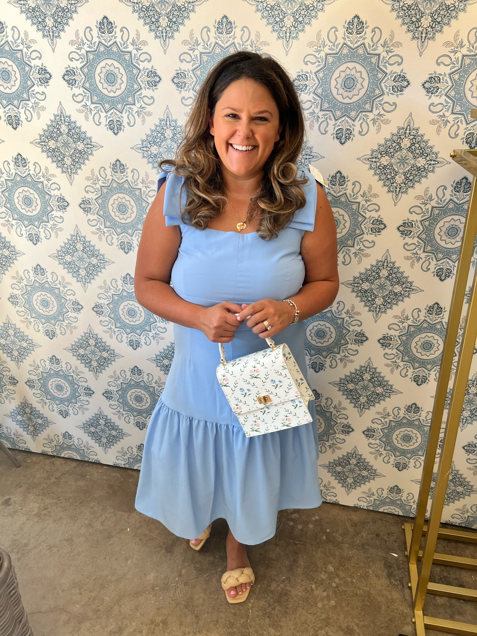  Blue dress. Wedding guest dress. Bow dress. 

#LTKwedding #LTKcurves