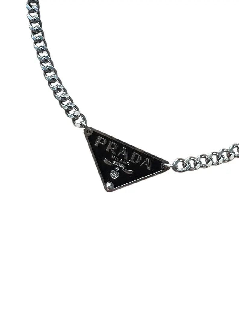 Prada Triangle Pendant Necklace | Etsy (Global)