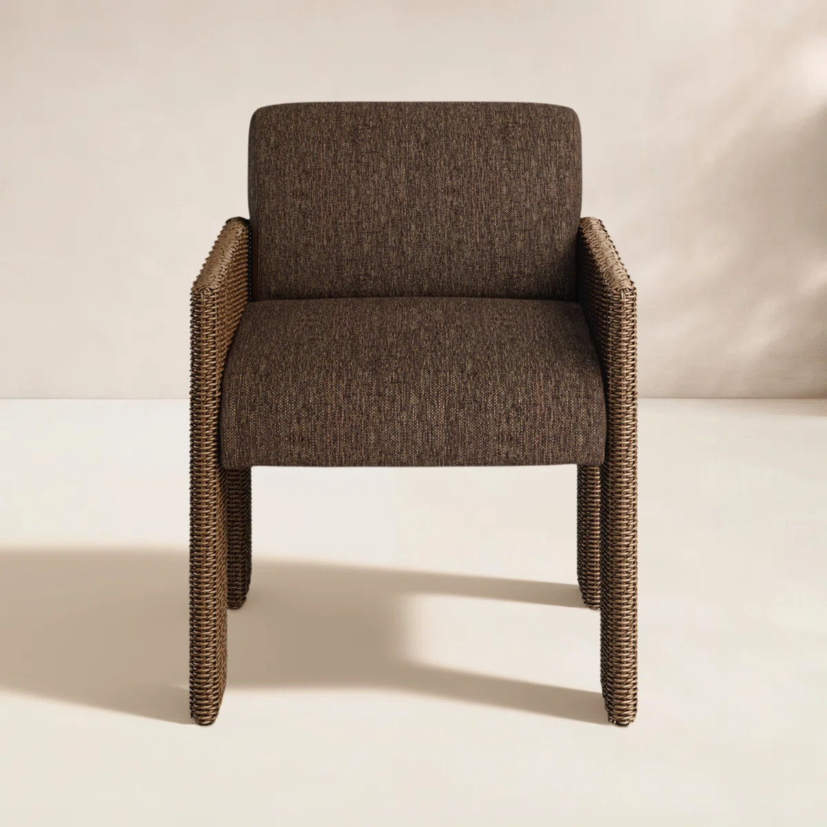 Easley Premium All-Weather Wicker Outdoor Dining Armchair with Cushion | Wayfair North America