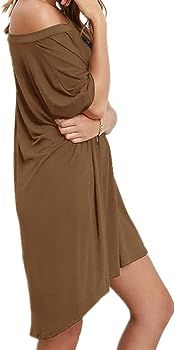 Haola Women Loose T Shirts Home Short Shirt Mini Dresses Tops | Amazon (US)