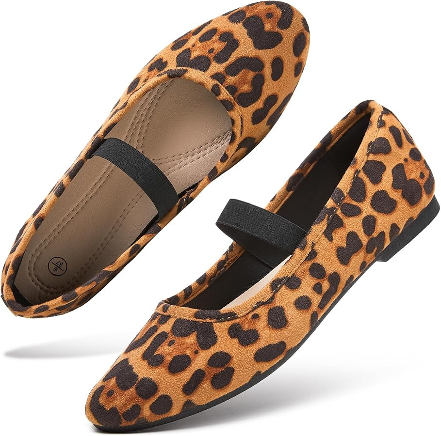 hash bubbie Women's Black Flats Shoes Suede Mary Janes Ballet Flats Memory Foam Comfortable Dress... | Amazon (US)