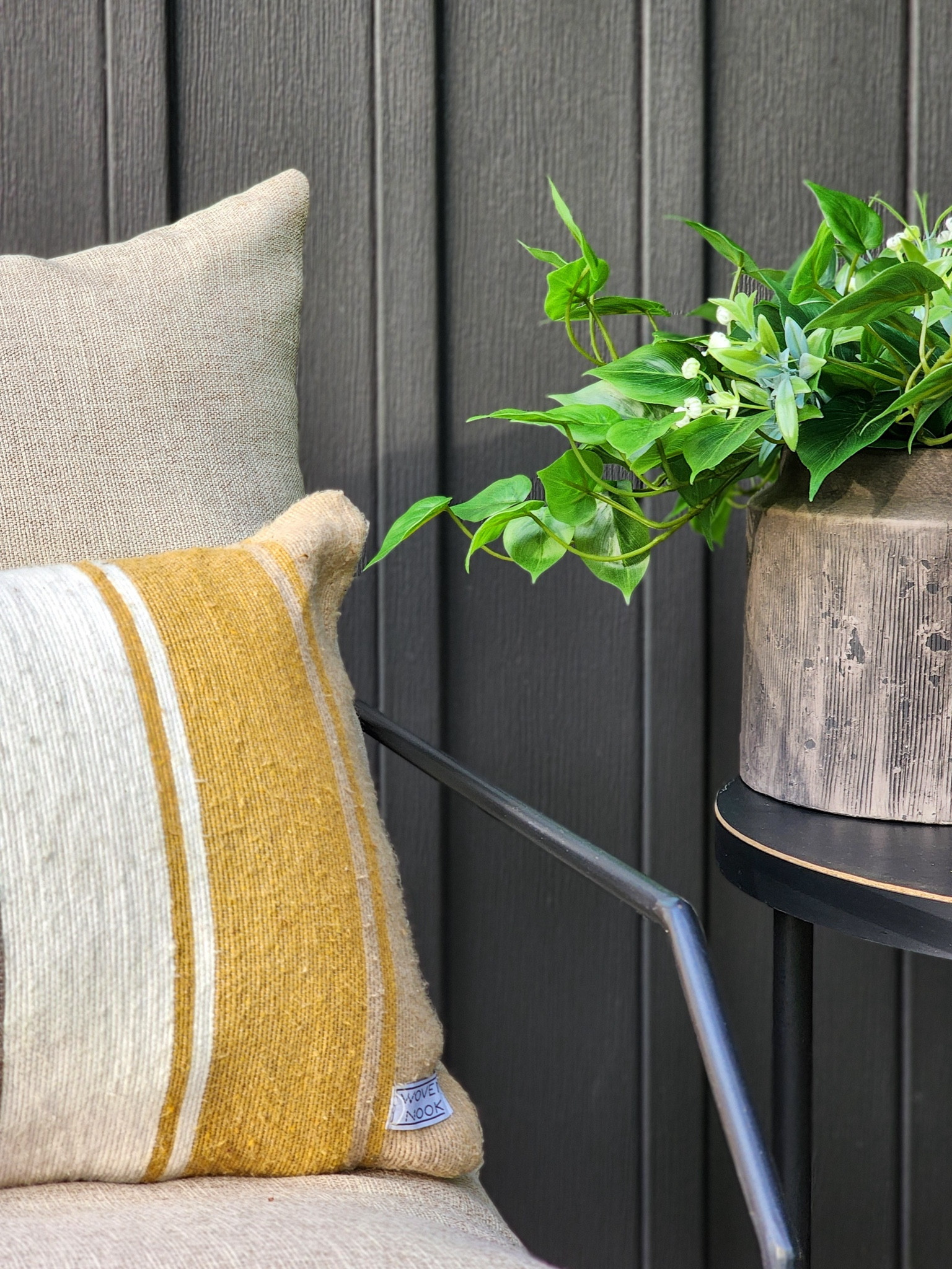 For this year's spring - summer front porch look, I used most of the same decor from last season with a sprinkle of new additions. 

Old || Striped lumbar pillows • Black round transitional accent table 

New || Contemporary metal chairs with tan cushions • Tabletop viral planters from Walmart filled with new and old artificial greenery + flowers

#LTKHome #LTKSeasonal