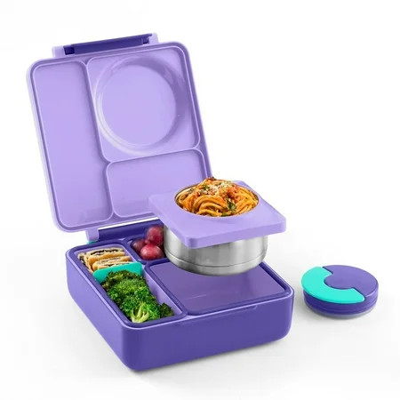 OmieBox Bento Box for Kids - Insulated Bento Lunch Box with Leak Proof Thermos Food Jar - Purple Plum by OmieLife | Walmart (US)
