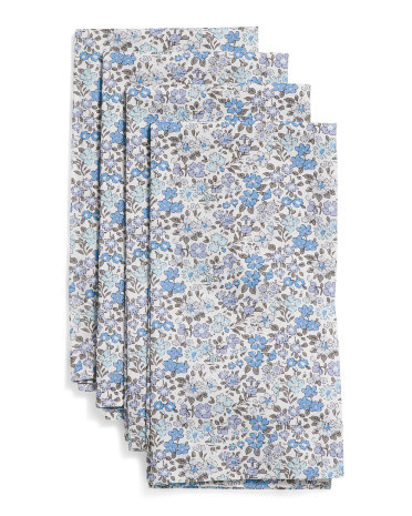 Set Of 4 Fleurs Dazur Napkins | TJ Maxx