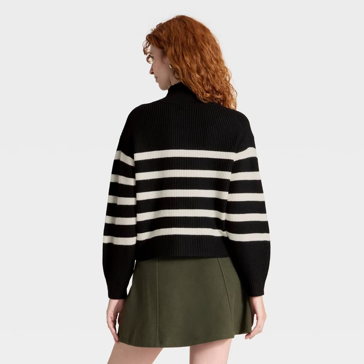 Women's Long Sleeve Mock Turtleneck Funnel Pullover Sweater - A New Day™ | Target