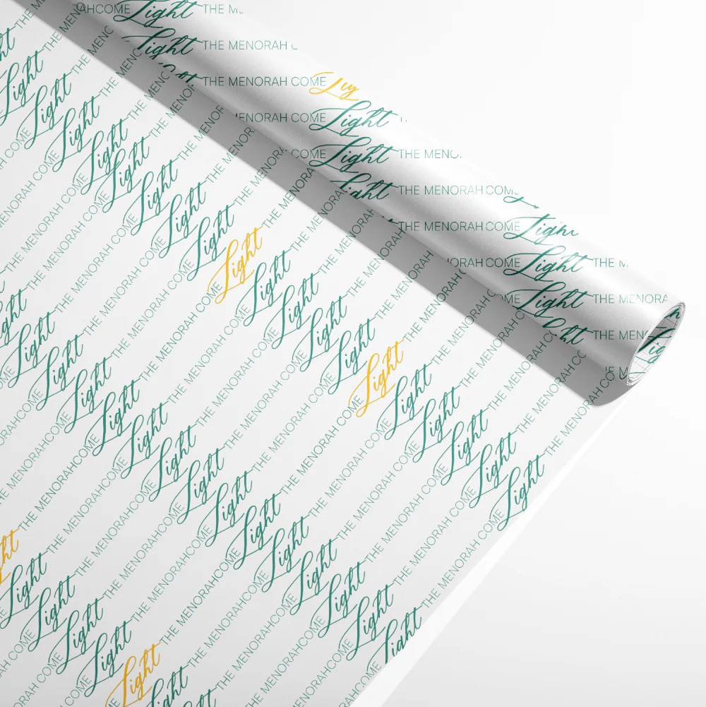 Light the Menorah Hanukkah Gift Wrap | Jollity & CO.