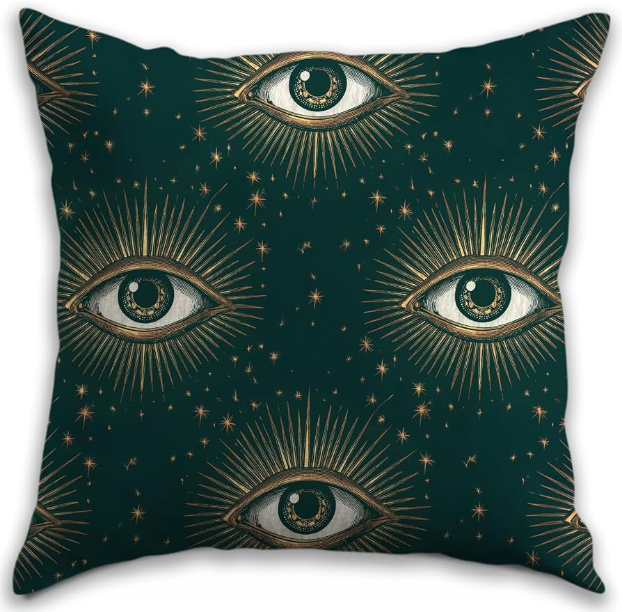 Gothic Floral Throw Pillow Cover, Darkly Elegant Floral Decorative Pillow Spooky Tiki Skull Flowe... | Amazon (US)