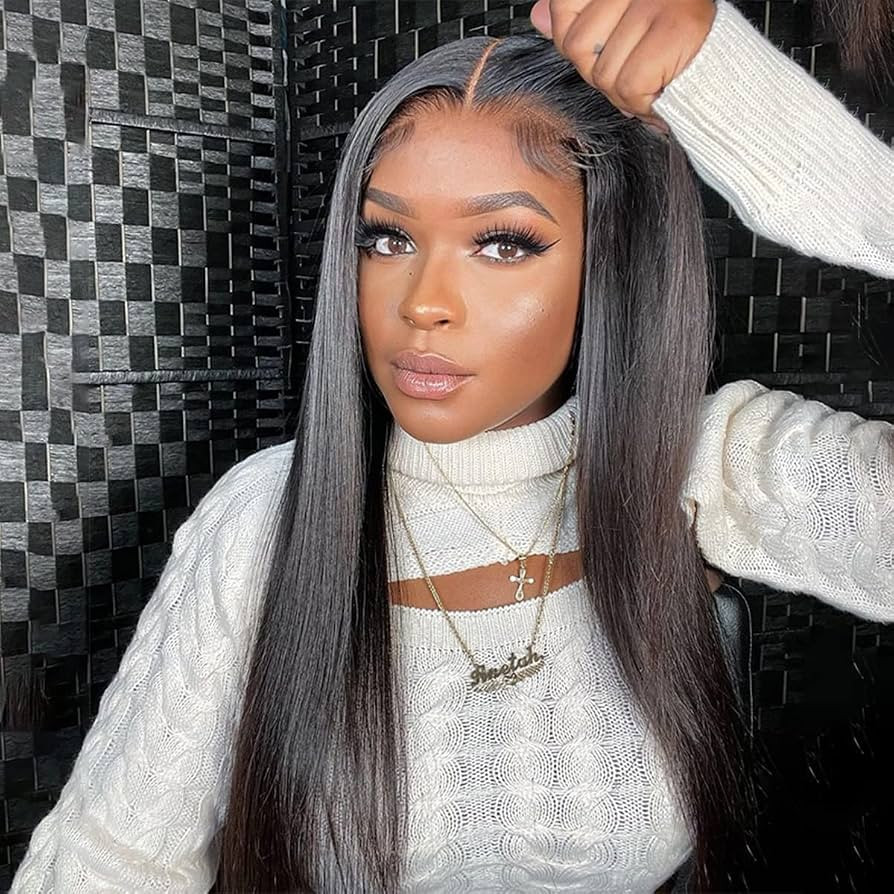 ISEE HAIR HD Lace Front Wig Wear & Go Glueless Lace Wig Brazilian Straight Lace Wigs For Women No... | Amazon (US)