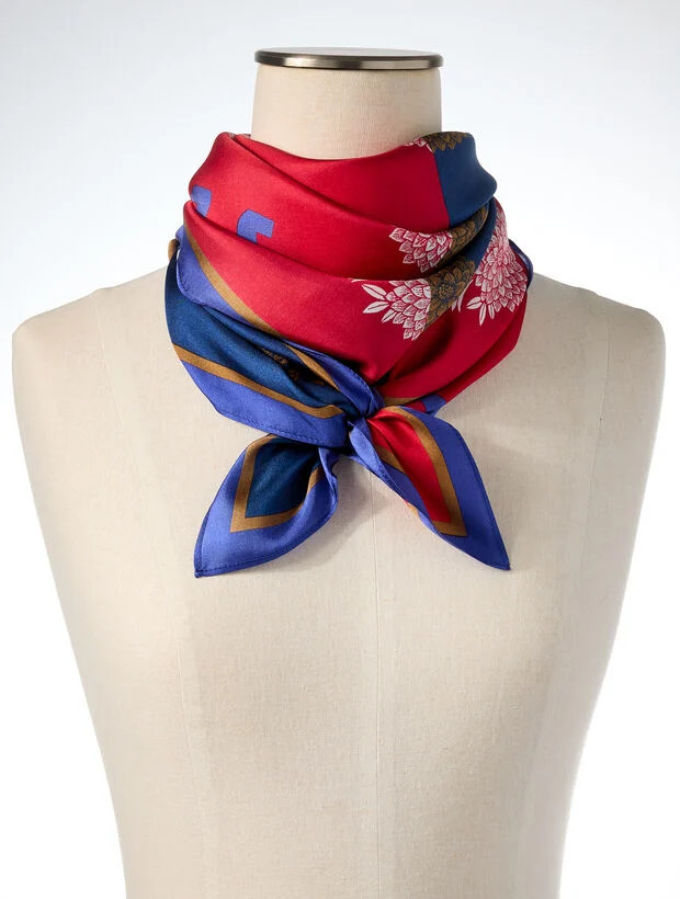 Effortless Horseshoes Square Scarf | Talbots