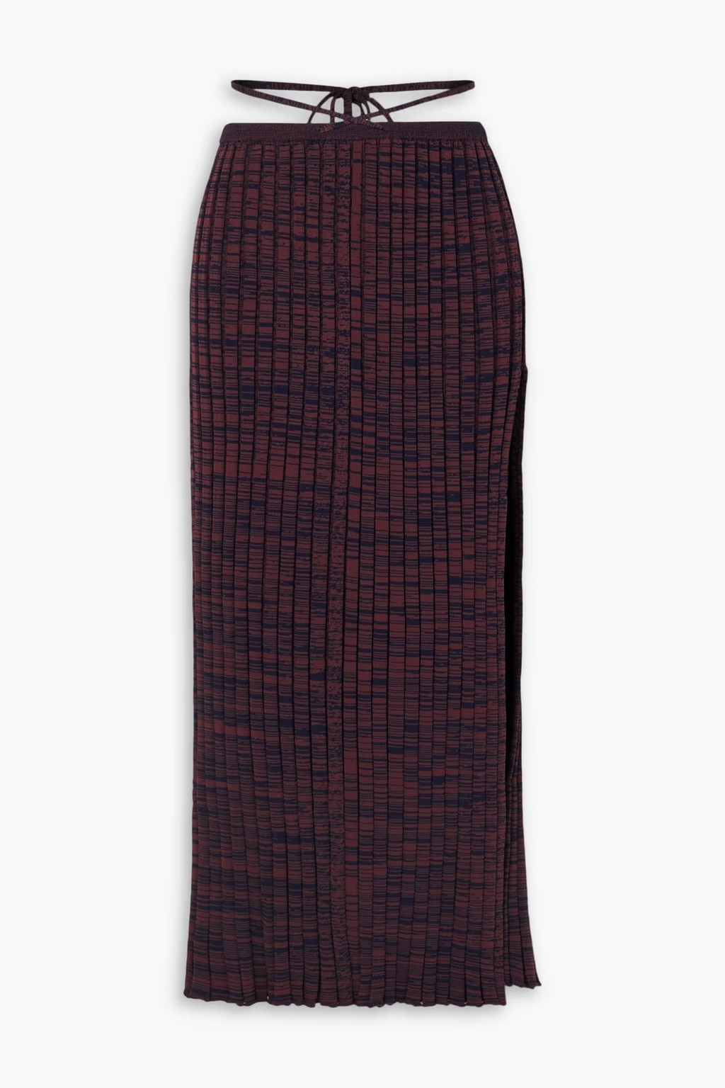 Space-dyed ribbed-knit midi skirt | The Outnet (US and CA)
