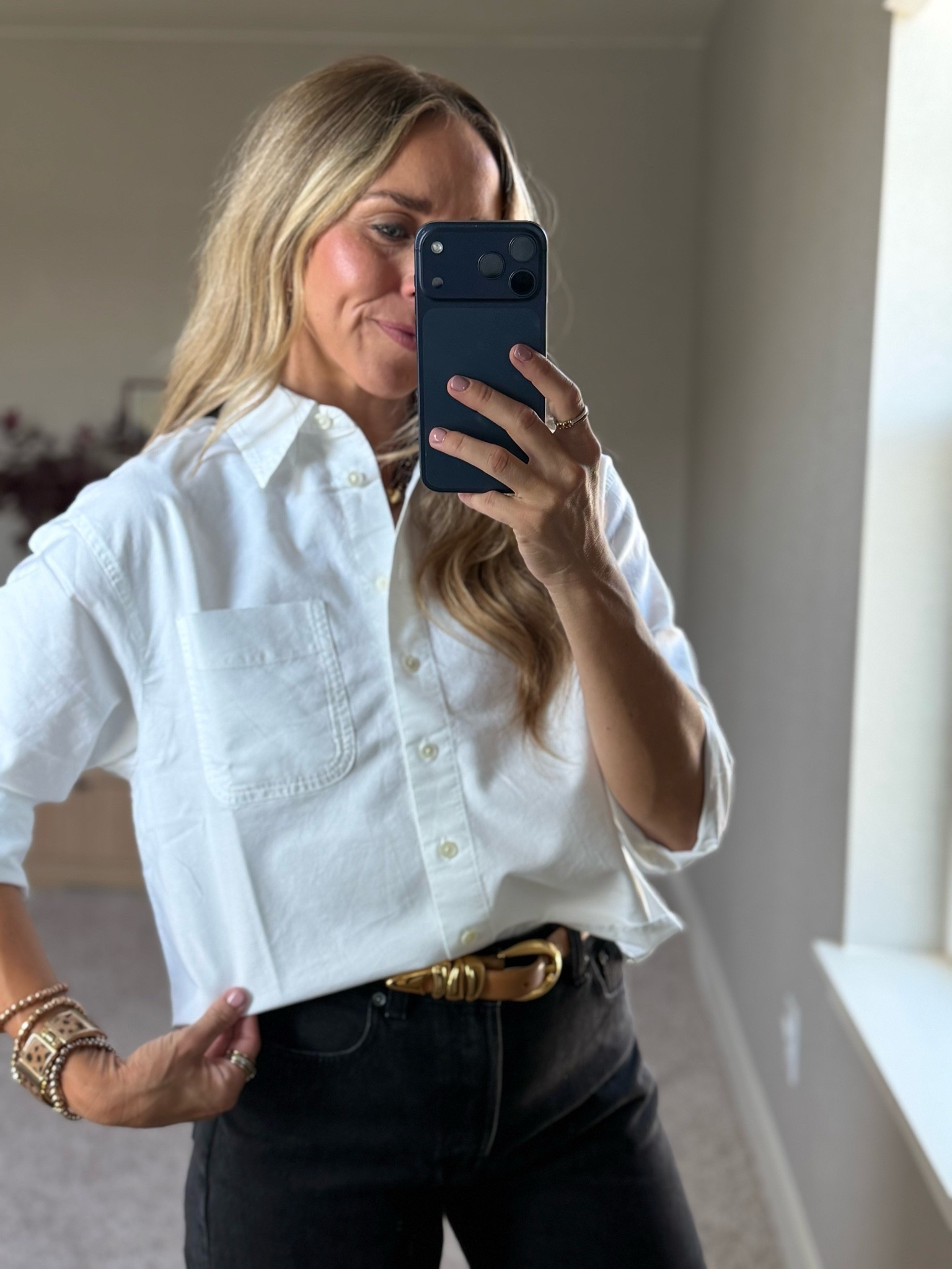 The perfect basic but elevated top! 

I am a size small top and 2 or 26 bottoms.

#LTKootd #LTKmomlife #LTKgrwm