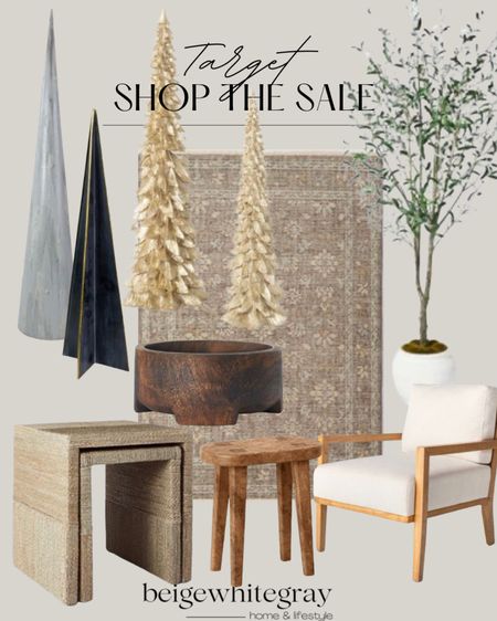 Sale at Target on some of my favorites! The rattan wicker nesting tables are gorgeous and I love this cute wooden stool too that doubles as a cute accent table. This best selling chair is a classic and I just bought this olive tree. Love the wood bowl and beautiful Christmas trees. This rug is also a crowd favorite. 

#LTKunder100 #LTKsalealert #LTKhome