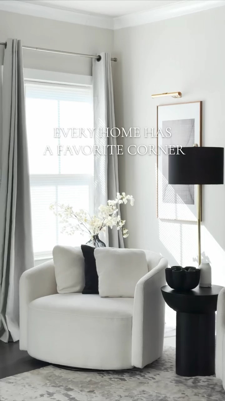 Every home has a favorite corner. 🖤

Not because it’s the most lavish or perfectly styled,
but because it feels just right…
the way the light settles there and invites warmth…
the coziness and comfort of the chair.

I love how the contrast in this space feels calming and refreshing — a reminder that bright and moody can shine beautifully together. ✨

This is my favorite corner. 🖤

Tell me — what’s your favorite corner in your home?

___________

#organicmodernliving #moodymodernhome #quietluxurystyle
#intentionalinteriors #cornerofmyhome

#LTKHome #LTKSpringSale