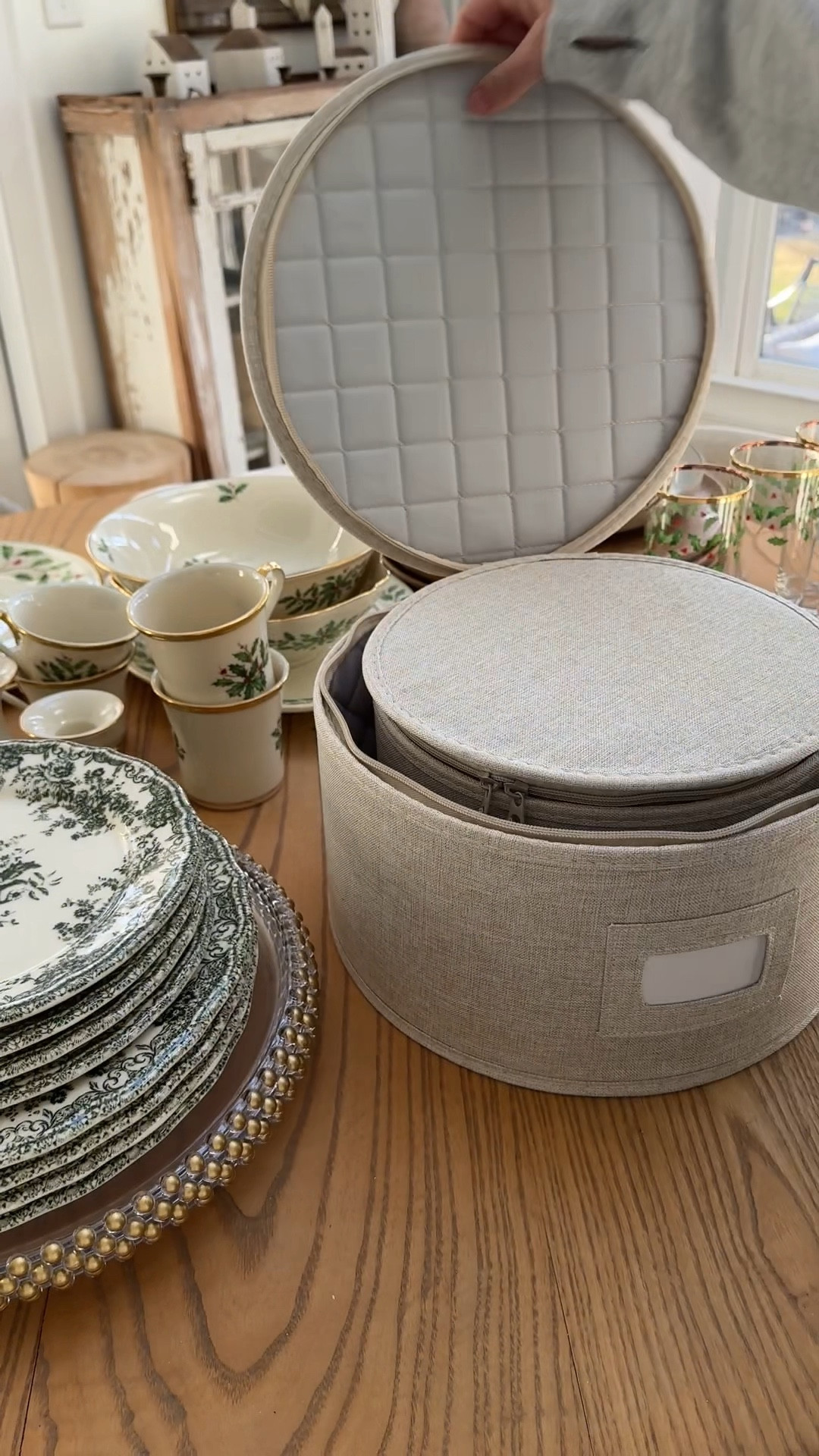 Keep your holiday China and dinnerware safe! Shop my hard shell organizers!! 

#LTKSeasonal #LTKhome #LTKVideo