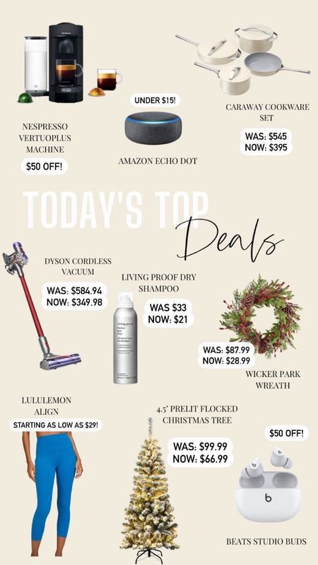 Christmas decor // gift guide // gifts for her // gifts for him // Christmas tree & wreaths // Nespresso machine // Alexa devices //caraway cookware set // Dyson vacuum // living proof // Lululemon//beats earbuds

#LTKHoliday #LTKGiftGuide #LTKsalealert