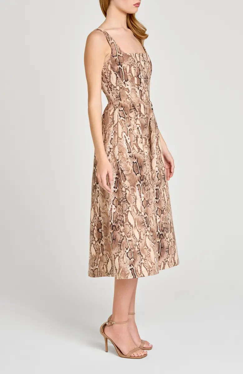 Savanna Snakeskin Print A-Line Dress | Nordstrom