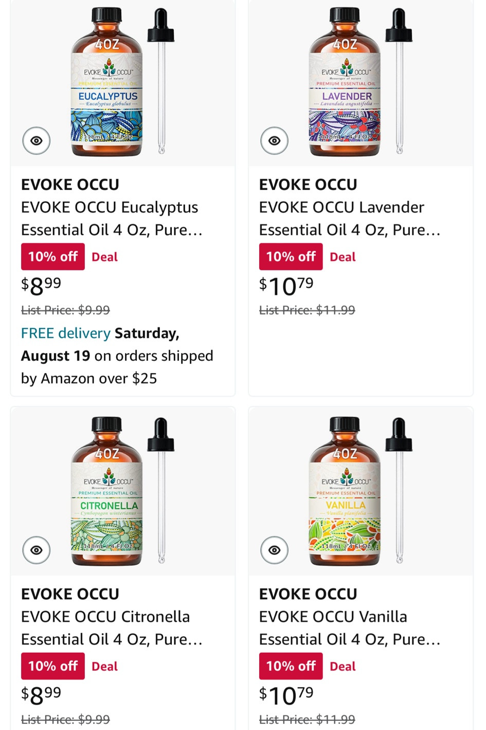 Candle making essential oil scents // vanilla essential oil, lavender essential oil, eucalyptus essential oil, citronella essential oil 

#LTKhome #LTKFind #LTKSeasonal