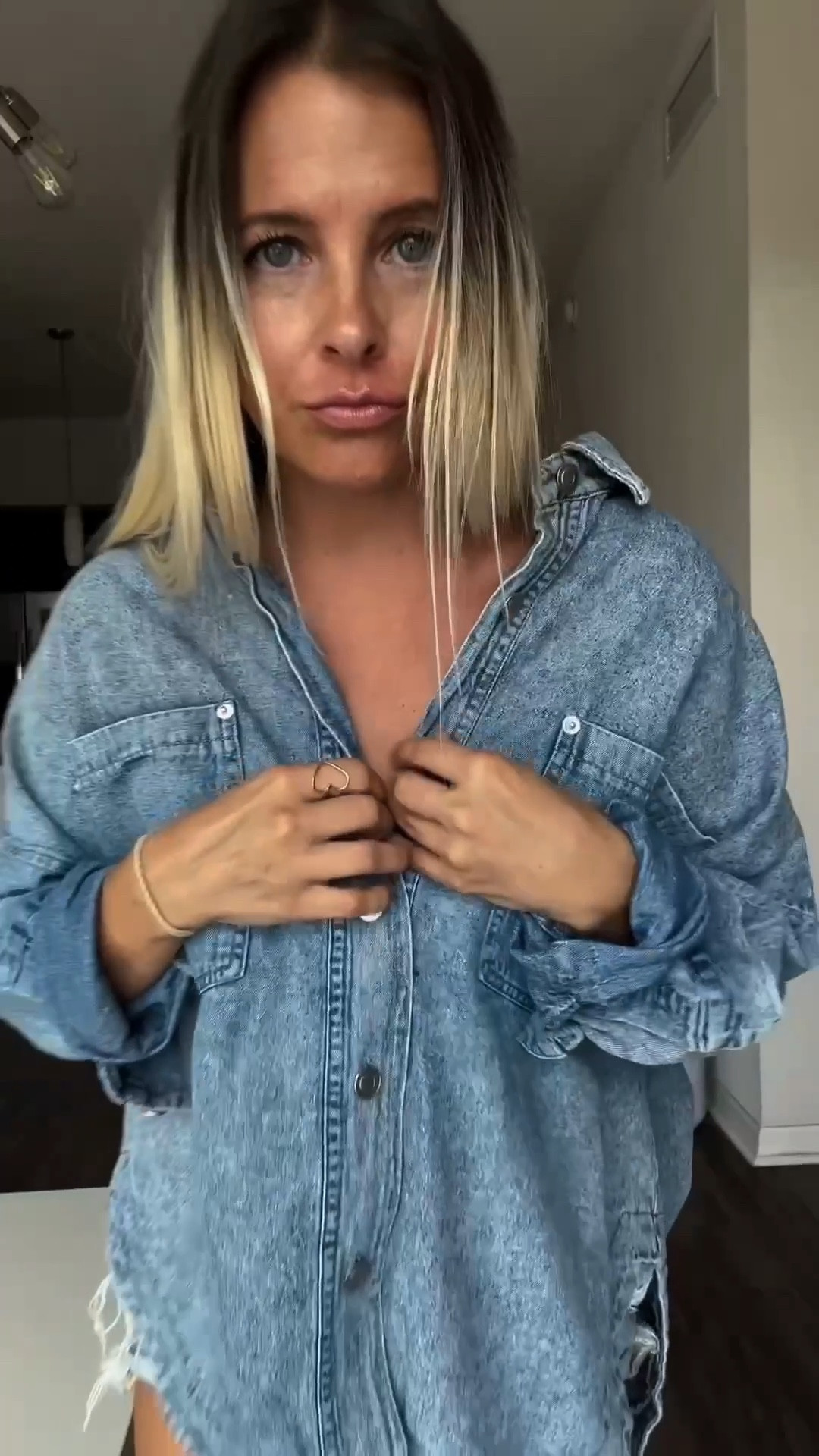 Perfect denim top 🍪🍂 I styled it with shorts here but it’s cute over dresses or with denim on denim too.

✨ use KIKIOELLA30 for 30% off 💕 #LTKxVICI #fallfashion 

#LTKSeasonal #LTKFallSale