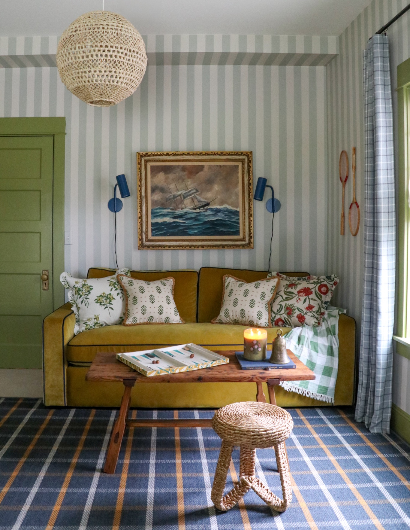 This playroom could not get any more charming! I partnered with @greenrow to add the most perfect accents to this space. The patterned pillows, woven light fixture, cozy blanket, and flickering candle, is the perfect spot to relax, play a game, and enjoy the warm, inviting atmosphere.

Floral pillows, woven light, woven pendent, woven stool, beautiful game, floral candle, cottage style 


#LTKHome