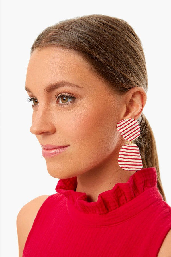Red Stripe Ula Earrings | Tuckernuck (US)