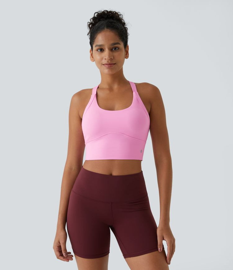 Women’s Softlyzero™ Plush Backless Cut Out Twisted Cropped Yoga Tank Top - Halara | HALARA