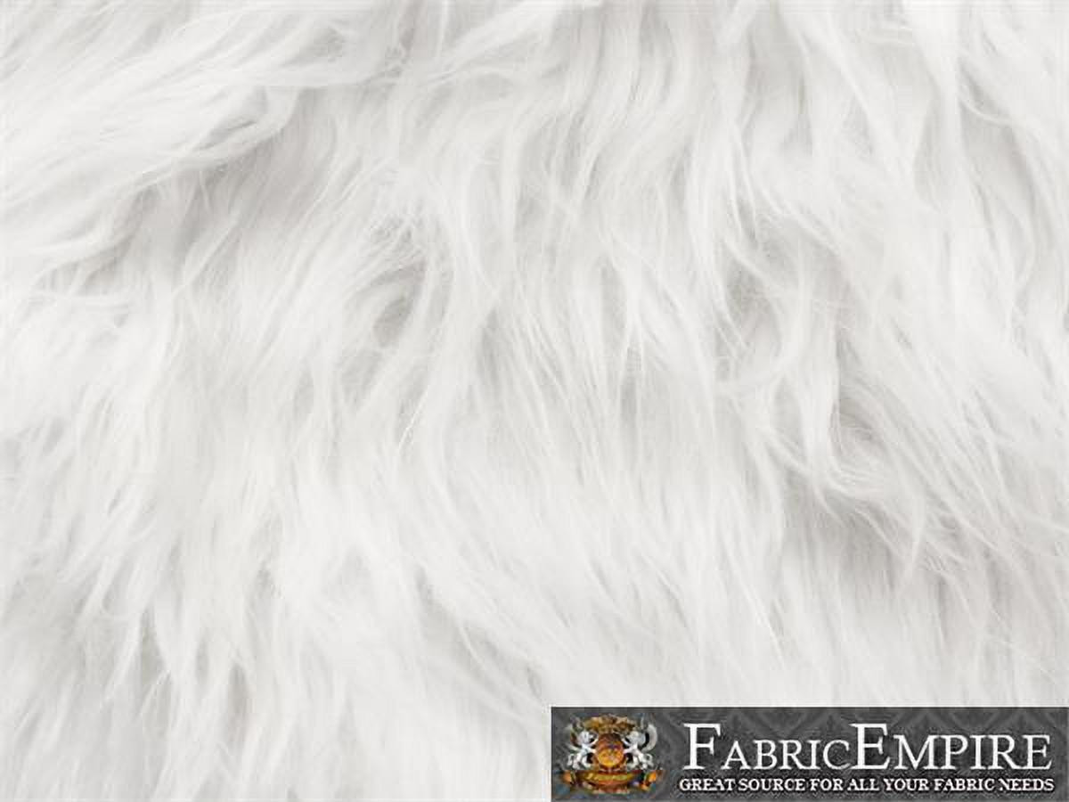 Faux Fur Fabric Long Pile Gorilla WHITE / 60" Wide / Sold by the yard - Walmart.com | Walmart (US)