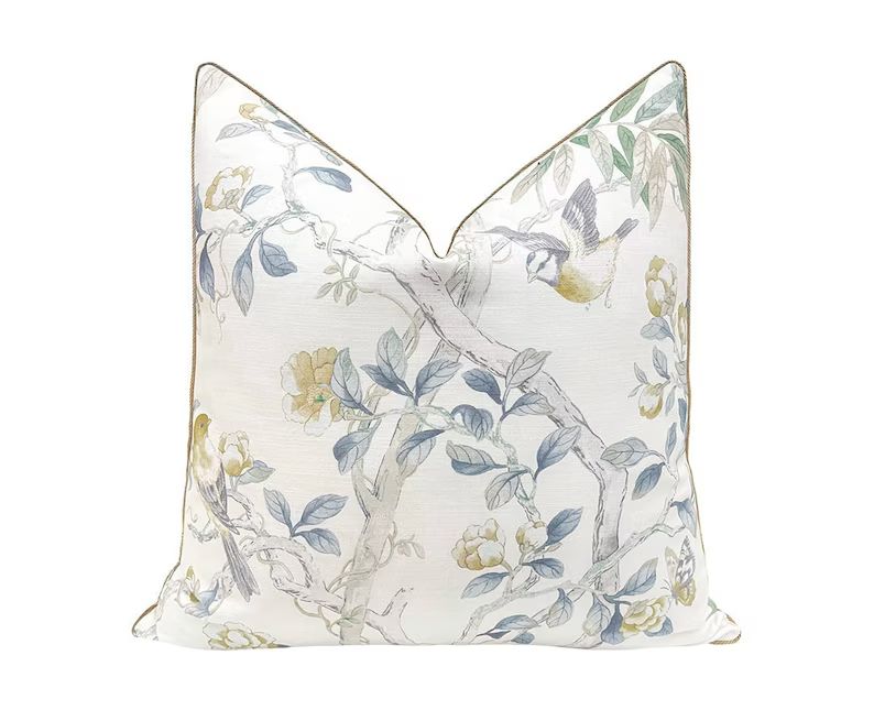 Imperial Gardens // Delft Pillow COVER ONLY | floral print | floral print pillow | floral throw p... | Etsy (US)