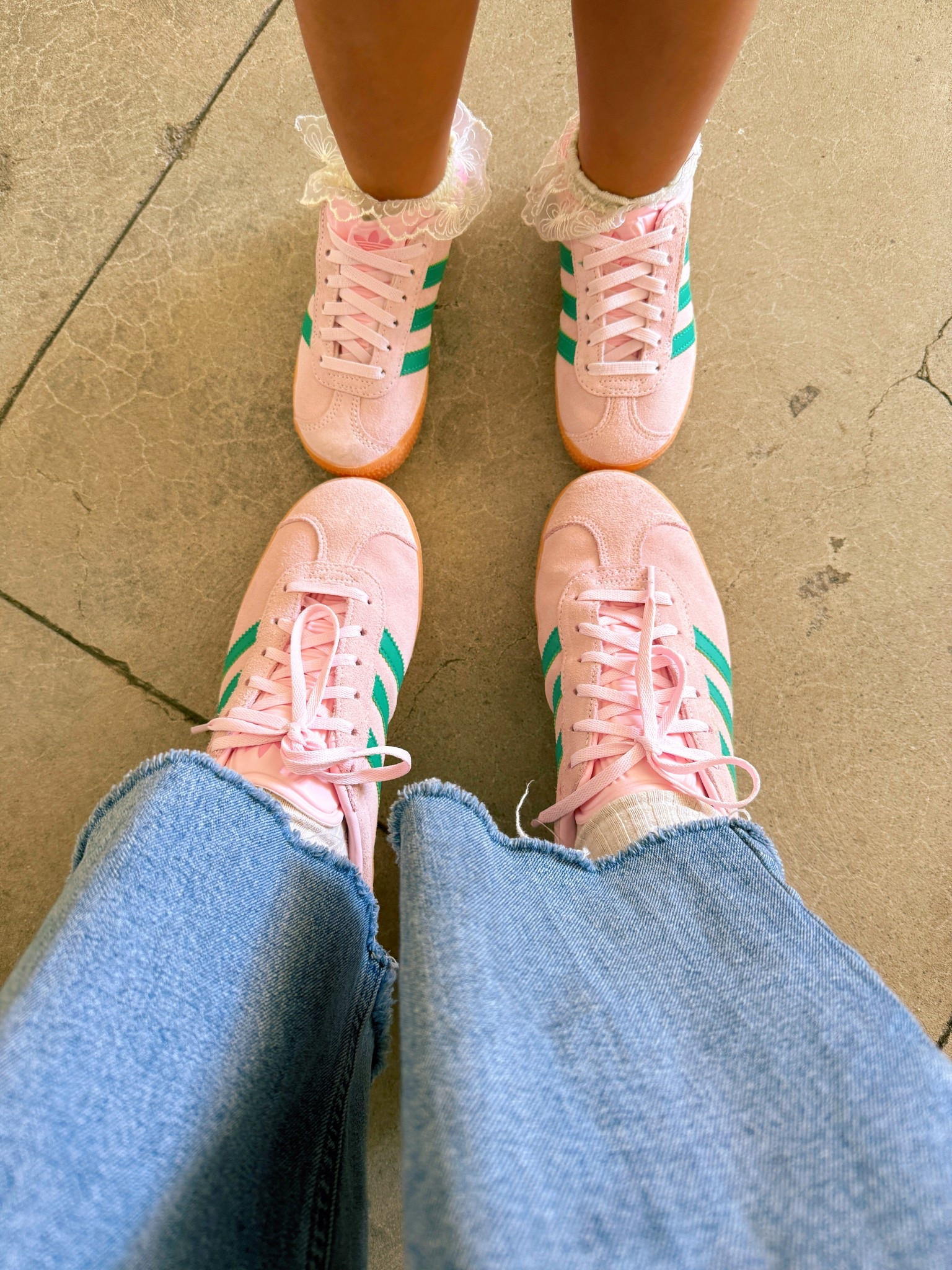 I got myself the BIG Kid Size 7 to match when normally I’m a 8 in women’s 🩷💚

#LTKFamily #LTKSpringSale #LTKStyleTip