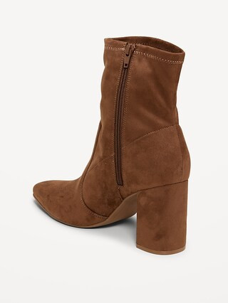 Faux-Suede Heeled Boots for Women | Old Navy (US)