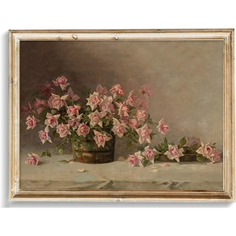 Vintage Wall Art, Classical Wildflower Field Wall Painting Canvas Prints Farmhouse Wall Art Frenc... | Walmart (US)