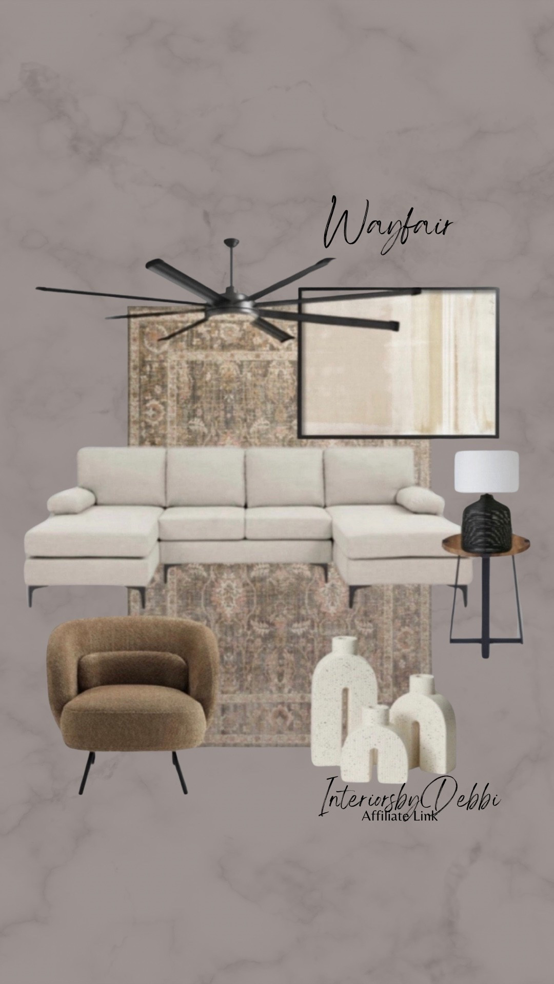Family Room Decor
Ceiling fan, area rug, framed art, chaise sofa, end table, table lamp, accent chair, accessories, budget friendly, neutral decor, transitional decor, home decor, home finds, wayfair finds #wayfair



#LTKHome #LTKSeasonal

#LTKSeasonal