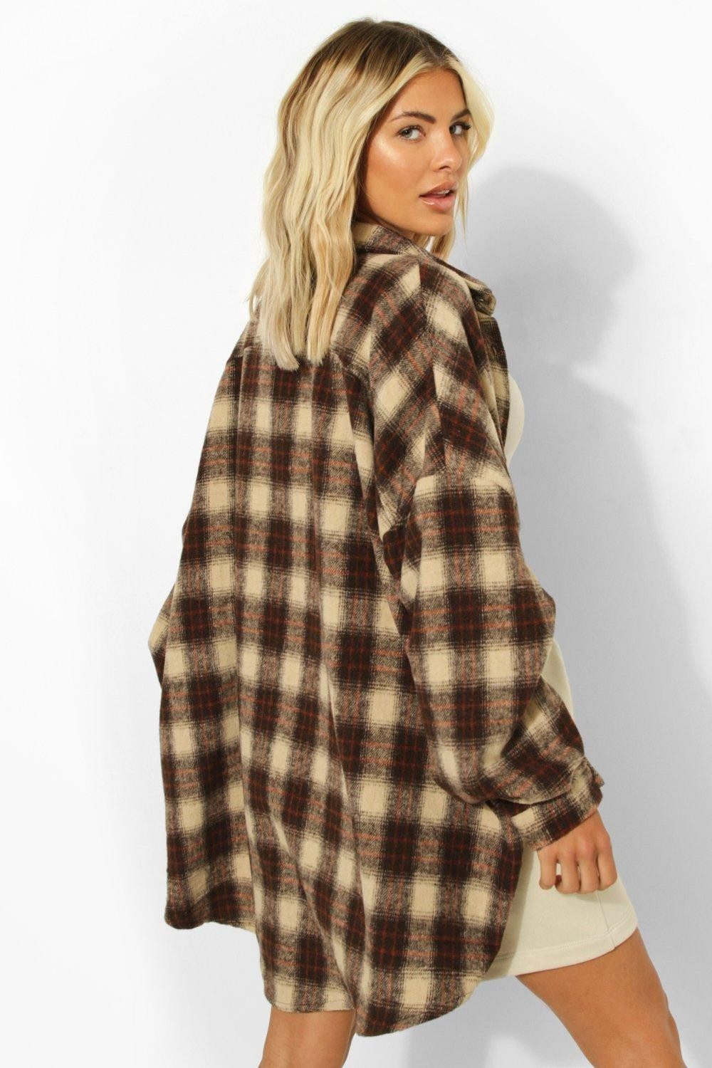 Oversized Flannel Shirt | Boohoo.com (US & CA)