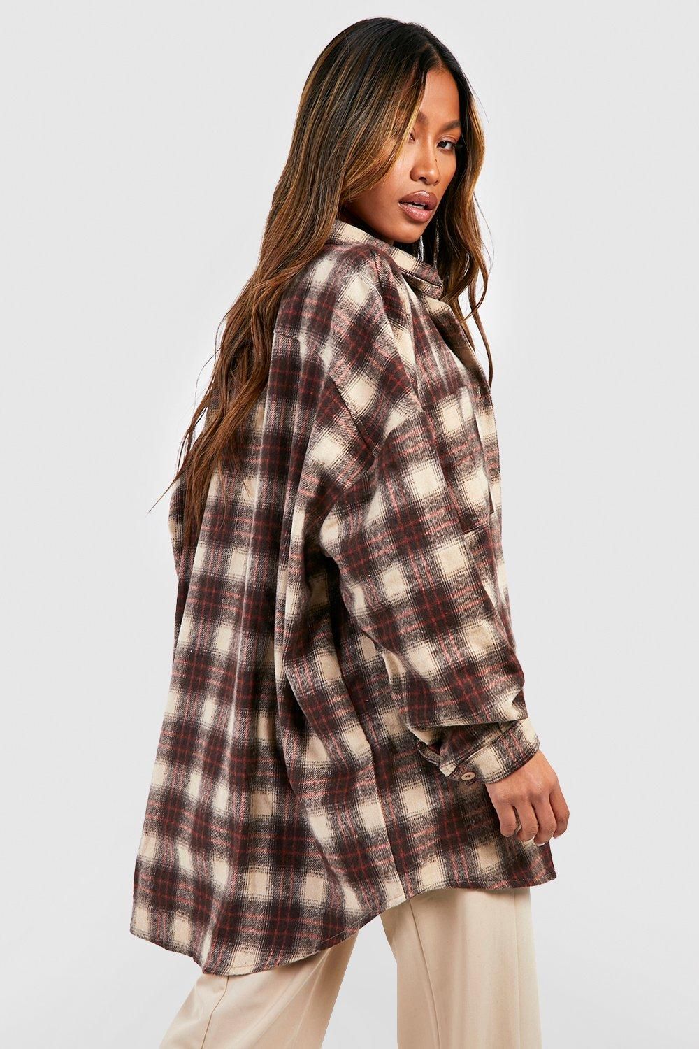 Oversized Flannel Shirt | Boohoo.com (US & CA)