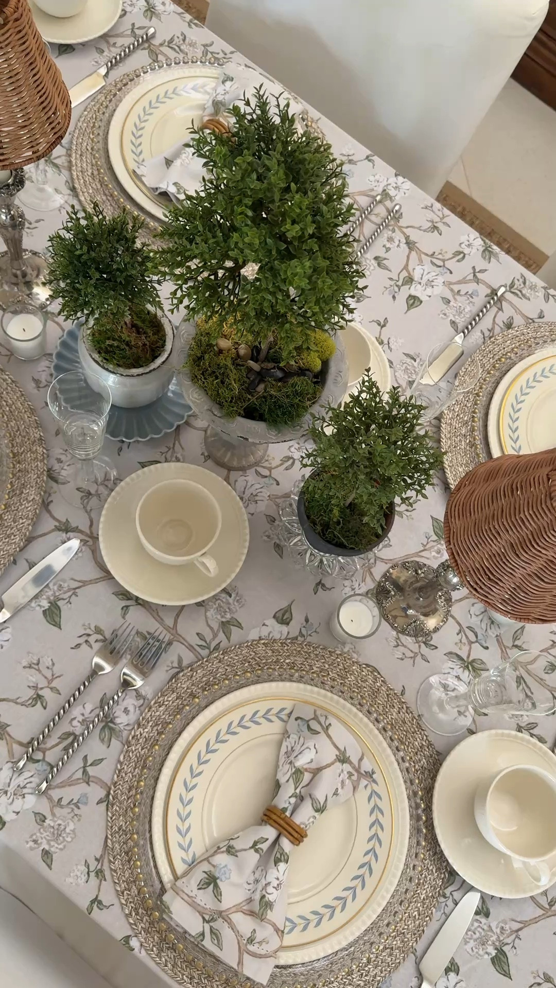 Spring tablescape
Tabletop. Floral tablecloth. Dinnerware. Silverware. Topiaries. Centerpiece. Tablescape. Neutral Home. Vintage Finds. Classic Interiors. Lavender Rose Home.

#LTKHome