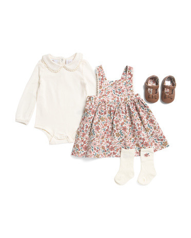 Newborn Girls 2pc Floral Jumper Set | TJ Maxx