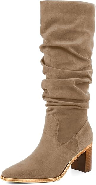 Women Knee High Boots Chunky Heel Tall Fall Boots | 2.95" Heel, Square Toe and Side Zipper, For D... | Amazon (US)